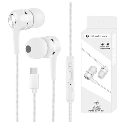 liuchanghe Auriculares In Ear, Auriculares USB C con Micrófono, Cascos USB c para Todos los Dispositivos de Headphones de Tipo C(Blanco)