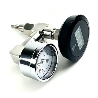 Struttura robusta per una lunga durata: alloggiamento in metallo di alta qualità con design resistente al calore, all'acqua e alle vibrazioni. Progettato per l'ambiente esigente delle macchine per caffè espresso a vapore e pressione, garantisce prestazioni stabili e risultati di misurazione affidabili per lungo tempo.