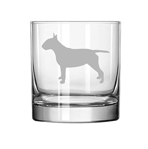MIP Brand 11 oz Rocks Whiskey Highball Glass Bull Terrier