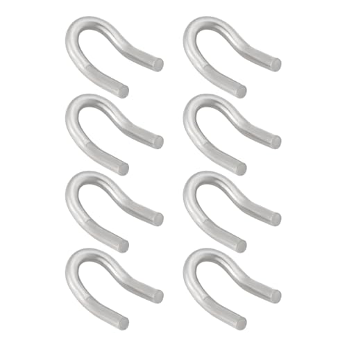 LT Easiyl 8 Lot Crochets à Ressort en Acier Inoxydable 304 Compatible avec Les Silencieux d'échappement Moto Crochets Soudage de Remplacement en U Languettes...