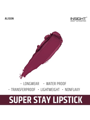 Image of INSIGHT Super Stay Lipstick | Lightweight Formula | Long Wear | Transferproof | Waterproof - (ALISON) 7g