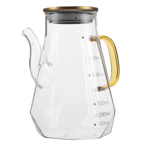 BIUDECO Aceitera de Vidrio de 700 Ml Boquilla Antigoteo Tipo de Halcón, Dispensador para Aceite de Oliva y Vinagre, Recipiente para Condimentos y Almacenamiento en Cocina Doméstica