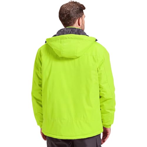 Image of Men's Winter Skiing Jacket Waterproof Warm Snow Fleece LiningCoat Mountain Hooded Windproof Rain Jacket S-6XL