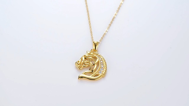 Pendentif tête de cheval discret et original une seule face