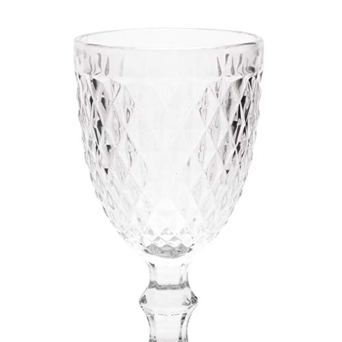 Conjunto deunto 6 Taças para Água Bico de Abacaxi Lyor Transparente 325 ml Vidro