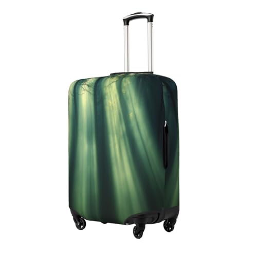 The Forest in The Morning Durable Luggage Cover Suitcase Protector Anti-Scratch Luggage Cover Fits 18-32inch Luggage, Black, M2
