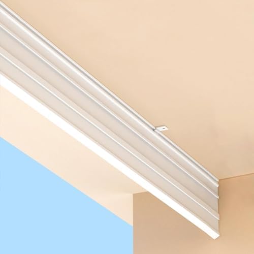 Blackout Curtain Pelmet Box for Bay Windows - Trackless Design, Dust-Proof & Wear-Resistant Valance, Ideal for Home & Office Decor (White, 9.5cm x 1.9m)