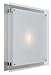 Vision - LED Light 16"sq. Flush Mount - Brushed Steel Finish - Frosted Glass Shade