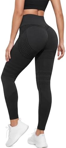 Gtrsiow Anti Cellulite Compression 3D Leggings Women,High Waist Butt Lifting Tummy Control with Resistance Bands Gym Yoga Pants (X-Large, Black)