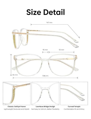 Image of GUDVUE Blue Light Blocking Glasses for Woman /Women Metal Lightweight