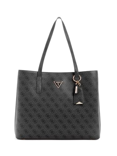 GUESS Meridian II Girlfriend Tote Bag Coal Logo