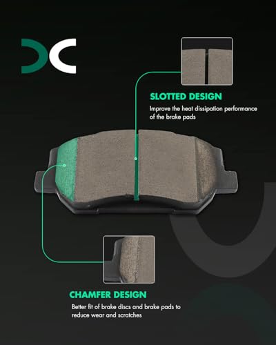 Image of SCITOO D2198 Front Ceramic Brake Pads Sets w /Hardware Replacement For Hyundai For Santa Fe 2019-2020