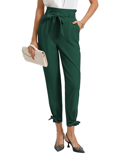 Image of GRACE KARIN Womens Casual High Waist Pencil Pants Paper Bag Pants for Work