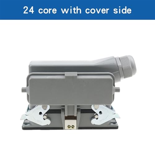 Conector rectangular impermeable de 24 pines con cubierta protectora para aviación resistente 3