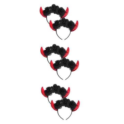 6 Diadèmes de Corne de Diable Halloween Healvian pour Fête