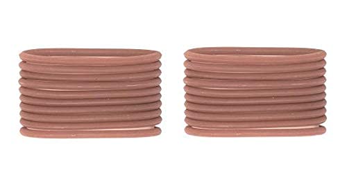 Beauty Silkies, elásticos de silicona para el cabello, bandas de goma antideslizantes, marrón translúcido, para mujeres, atletas, niñas, cabello grueso, 2 unidades/20 unidades 3