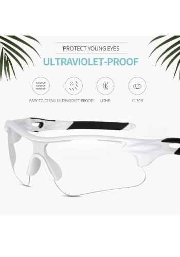 Image of Sports Sunglasses for Men & Women | UV400 Protective Shield Lens | Lightweight Cycling, Running, Driving, Cricket, Fishing & Outdoor Wraparound Sunglasses