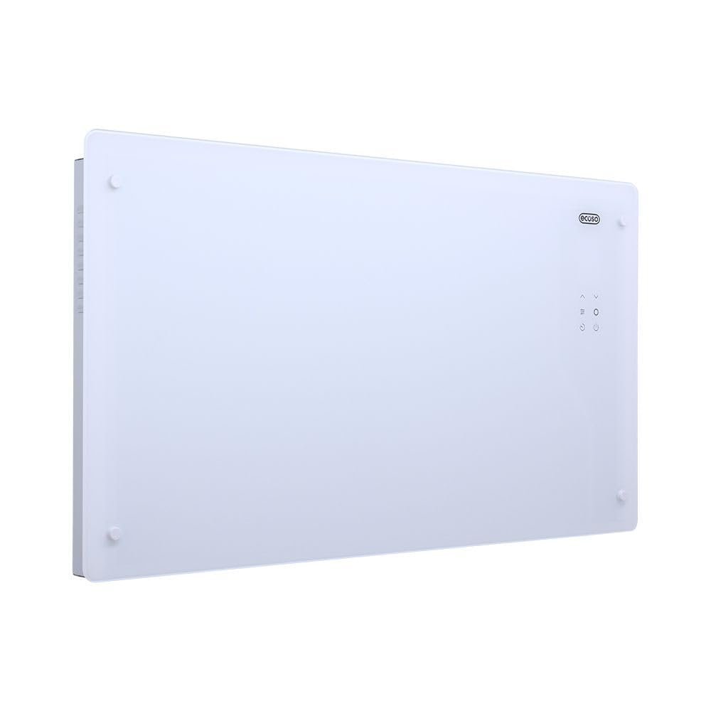 ECOSO 2500W White WiFi Glass Panel Smart Electric Heater Feet Plug 465x850