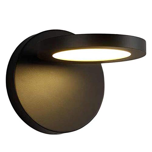 Preisvergleich Produktbild Wandleuchte innen Aluminium Wandleuchte Nordic LED kreative Personalisierte Beleuchtung Aisle Schlafzimmer Nacht Balkon Hotel Hintergrund-Wand Einzelwandleuchten (Color : Black)