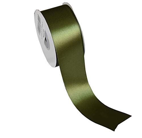 Ihkfilan Double Faced Satin Ribbon 1.5 Inch X 25 Yards Double Sided Solid Polyester Ribbon For Gift Wrapping Party Hair Braids Bow Baby Shower Decoration Floral Arrangement Craft Supplies, Moss #TOP1