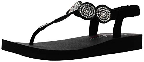 Image of Skechers Women's Meditation - Stars & Sparkle - Circular Rhinestone Slingback Thong