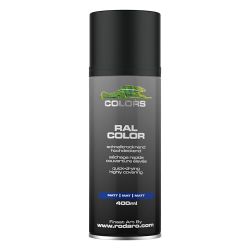 COLORS Sprühlack - 400ml Spraydose - Sprühfarbe für alle Oberflächen, Innen und Aussenbereich, Tolle Deckkraft | Schwarz Matt