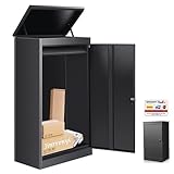 Express Package Delivery Box for Outside, Ultra Large Parcel Drop Boxes with Lock Made of Automotive Steel, Waterproof Anti-Theft Parcel Drop Box with Secure Storage for Home Business (50IN)