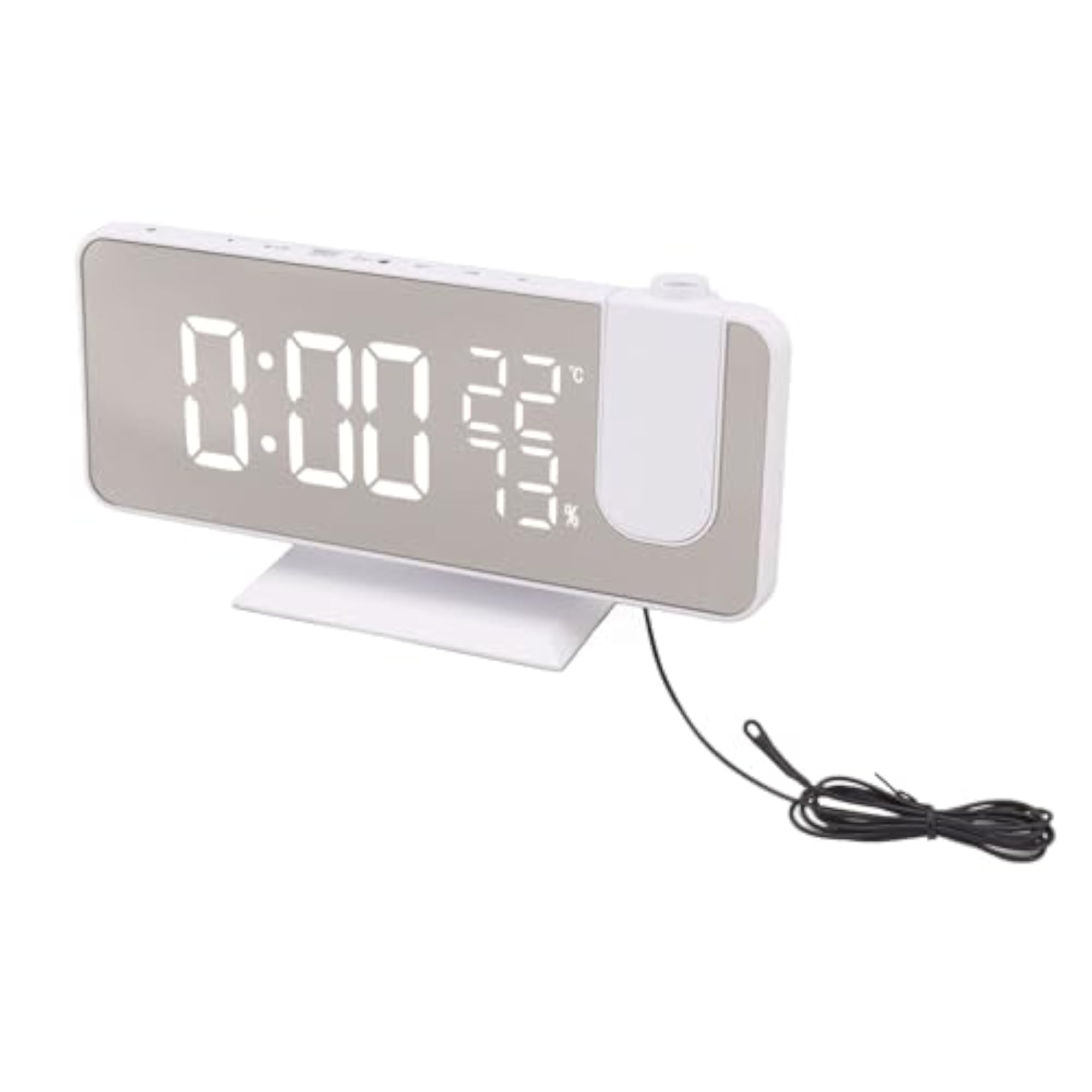 7.4" Digital Dimmable Projection Alarm Clock with FM Radio