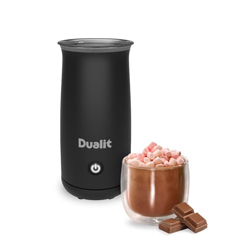 Dualit Hot Chocolate Maker & Milk Frother - 340ml Capacity - Ideal for Flat Whites hot Chocolates cappuccinos Lattes and More - One Touch Operation - Removable Whisk for Easy Cleaning Cordless