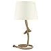 Produktbild HOMCOM Tischlampe Taulampe Hanfseil Nachttischlampe Lampenschirm Vintage E27 40 W Wohnzimmer Schlafzimmer Beige Ø32 x 63 cm