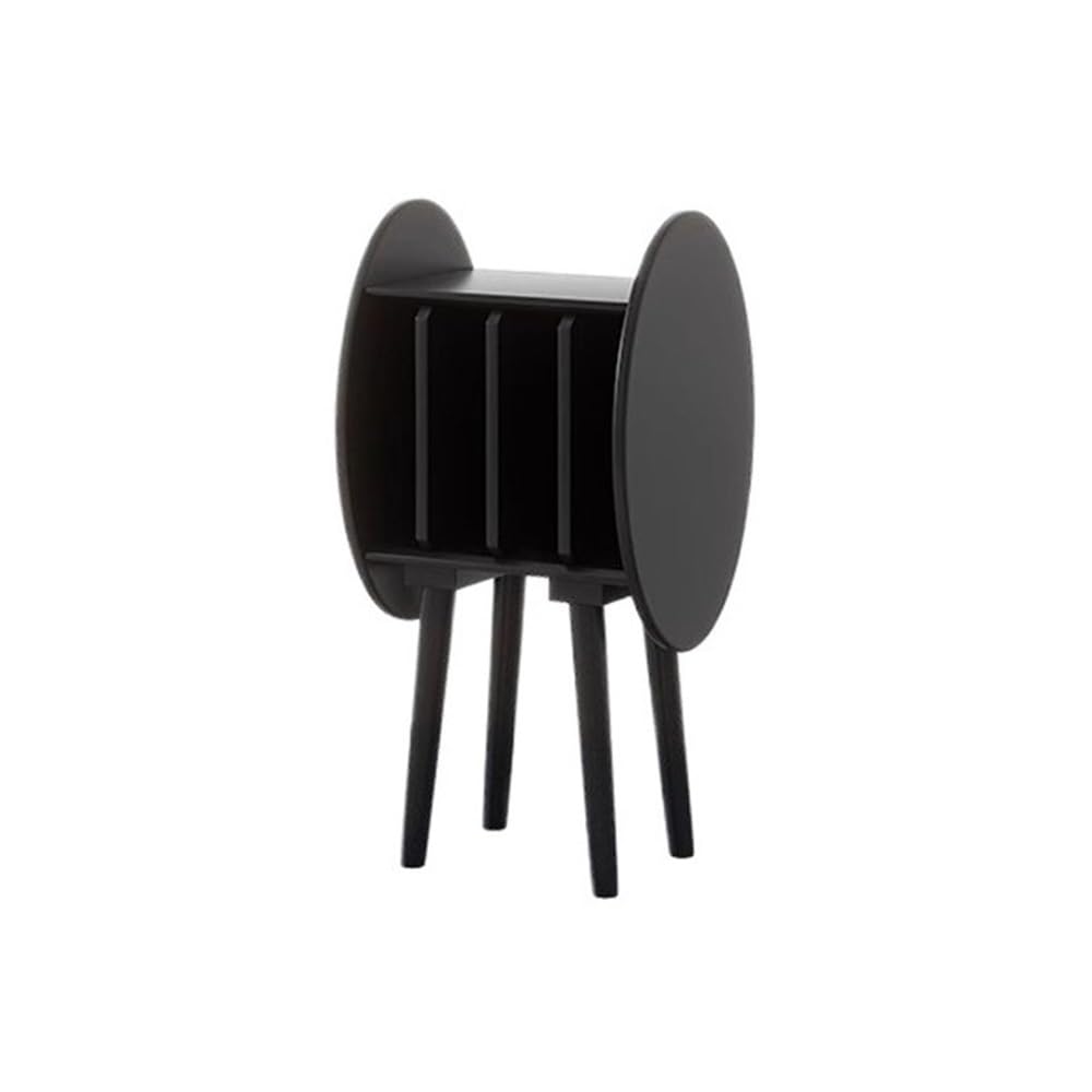 RYUQW3RE Cd Storage Rack Floor Standing Creativity Vinyl Record Cabinet Wooden Bookcase Magazine Storage Rack(Black)