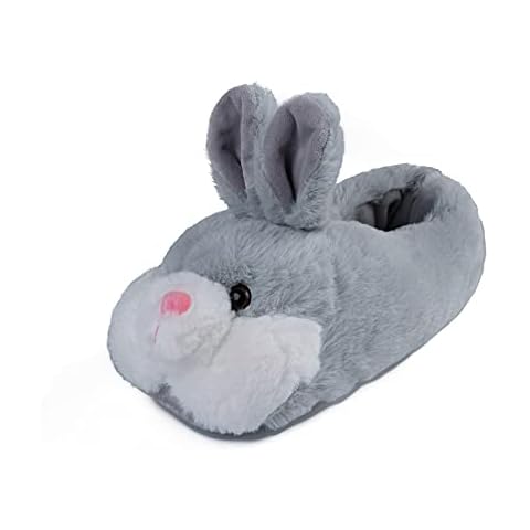 OSVINO Grey Fluffy Bunny Slippers for Women Cover