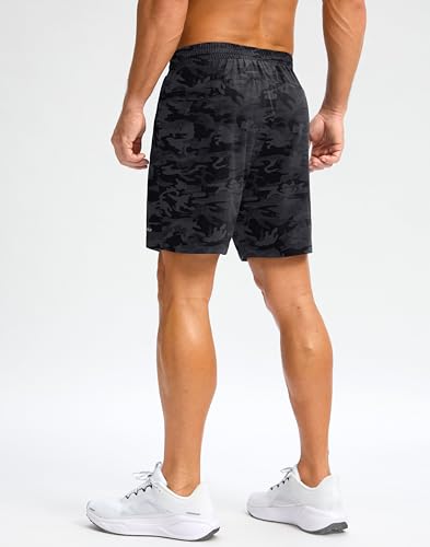 Image of Pudolla Men's Running Gym Shorts with Zipper Pockets 5 inch /7 inch / Lightweight Quick Dry Running Workout Athletic Short