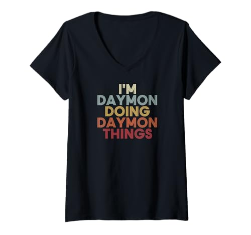 Femme Daymon Name Daymon Personalized Name First Given T-Shirt avec Col en V