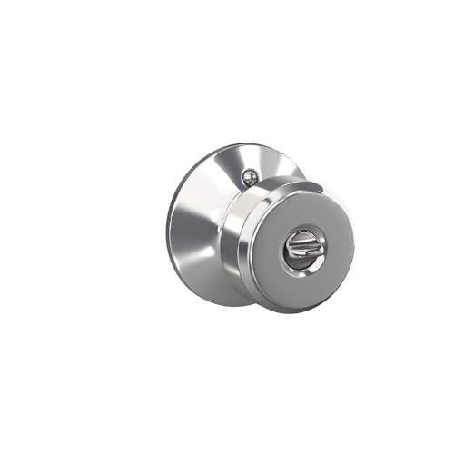 Image of SCHLAGE F51A BWE 625 Bowery Knob Keyed Entry Lock, Bright Chrome