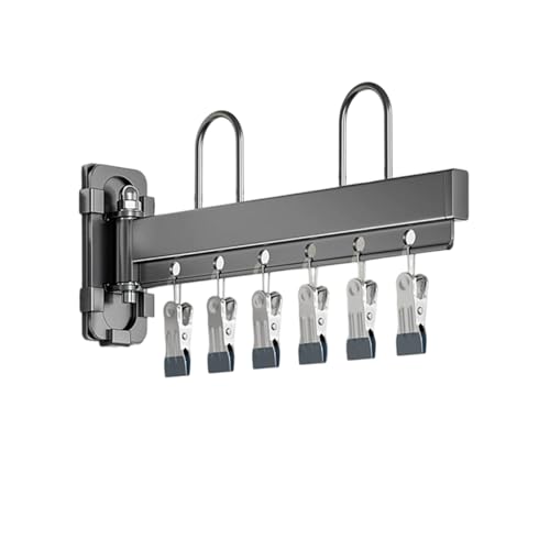 Tendedero retráctil para colgar en la pared, colgador plegable con ganchos para un secado eficiente y una solución que ahorra espacio