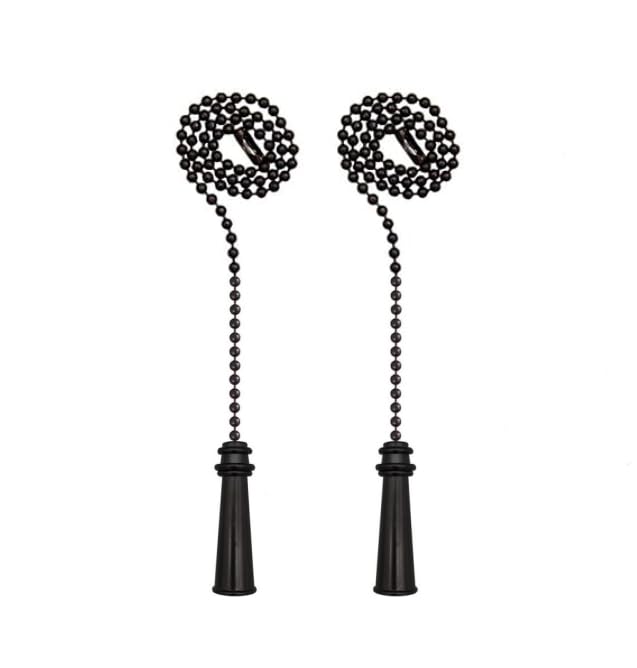 Image of 2pcs Ceiling Fan Pull Chain, Decorative Fan Pull Chain Pendant Extension, 12 Inches Lighting & Fan Beaded Ball Fan Pull Chain Extender Ornament with Connector