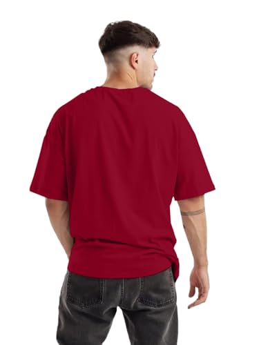 Image of LEOTUDE Men's Cotton Trendy Oversized Round Neck Printed T-Shirt Combo (Pack of 3)