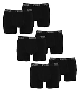 PUMA 6 er Pack Boxer Boxershorts Men Herren Unterhose Pant Unterwäsche, Farbe:230 - Black/Black, Bekleidungsgröße:XL