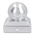 Metal Fence Post Caps Round / Ball 75mm x 75mm Protector Cover Silver 8pc