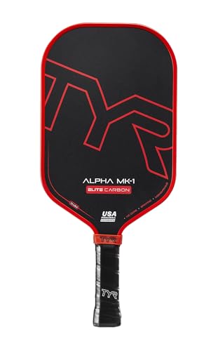 TYR Pkl CRBN Paddle 14 Noir et Rouge en Taille Unique pour le Pickleball