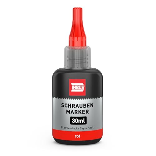 INBUS 74940 Schraubenmarker rot 30ml Made in Germany