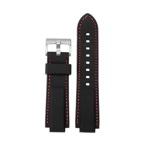 [|Ő] Timex Tide CompassV[YT2N720 T2N721 T2N739 TW2T76300VRo[EHb`XgbvX|[ch24x16mmƌ݊(Black red-silver)