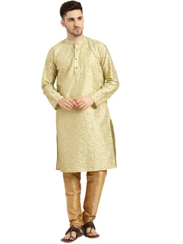 Sojanya (Since 1958 Men'S Silk Blend Embroidered Only Kurta4