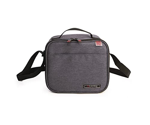 Iris barcelona - City Lunch Bag, Set de Bolsa Térmica Porta Alimentos 4 l y 2 Tapers de 0,6 l, Gris