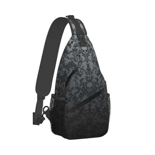 Image of Halloween Gothic Skull Crossbody Bag Sling Bag Backpack Chest Bags Shoulder Bag for Women Men