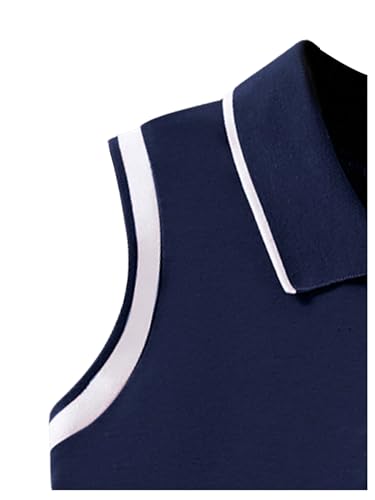 Floerns Girl's Summer Tennis Dress Sleeveless A Line Button Front Cute Shirt Dresses4