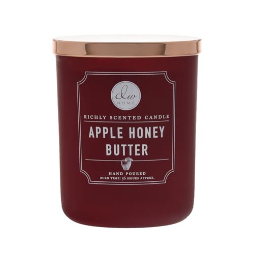 DW Home Apple Honey Butter Scented Candle for Home, 15 oz, Large Double Wick Candle Jar, Up to 56H Burn Time, Luxury Scented Candle for Relaxation, Gifting, Home Decor