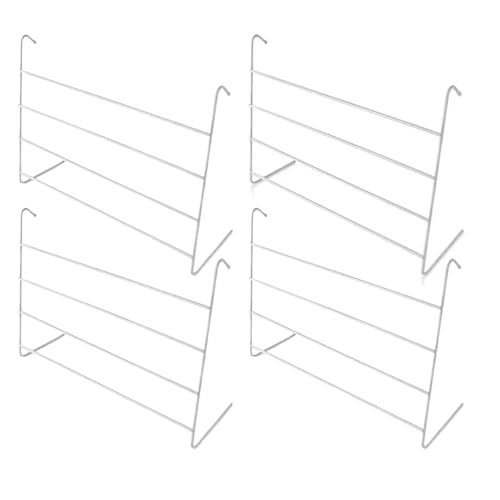 Marco Paul 4 Pack 4 Bar Radiator Airers - Strong Steel Clothes Airer Indoor Radiator Clothes Drying Rack - Easy Clean Coating with Non-Scratch End Caps - Compact Over Radiator Towel Rails for Laundry