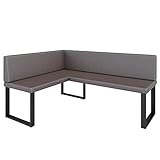 Les 4 pieds en métal noir garantissent une excellente stabilité, de sorte que le banc d'angle est stable et ne bouge pas